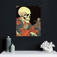 thumbnail image 4 of JEUXUS  Witch and Skeleton Ukiyo-E by Utagawa Takiyasha Historic Cultural Illustrations for Living Room Bedroom Home Decorations Landscape Artwork, 4 of 4