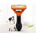 thumbnail image 1 of Herramienta de aseo para perros de pelo medio-largo - Elimina el 90% del pelo muerto - Recomendación de limpieza profesional con un solo clic (naranja), 1 of 5