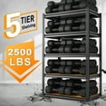thumbnail image 2 of REIBII 5 Tier Storage Shelves Unit Garage Shelving 33.85"L x 15.35"W x 65.74"H ,Black, 2 of 8
