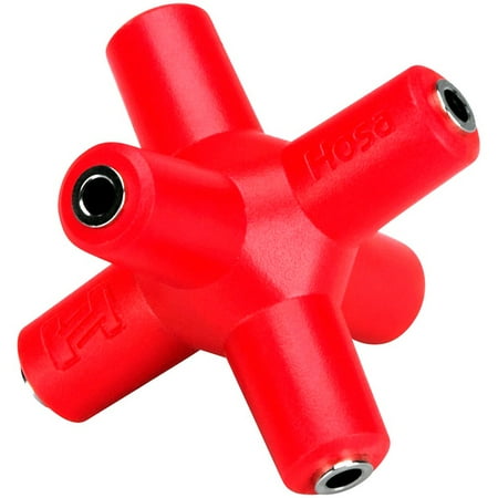 Hosa Knucklebones Signal Splitter 3.5 mm X 6 Red