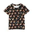thumbnail image 3 of Odeerbi Teen Boys Girls Christmas T-shirt Christmas Print Casual Short Sleeve Tops Shirt Teen Clothes Black, 3 of 4
