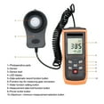 thumbnail image 2 of Digital Light Meter Handheld LCD Photography Luminometer Max Min 0-200000 LUX Photometer Illuminance Tester ,High Precision, 2 of 8
