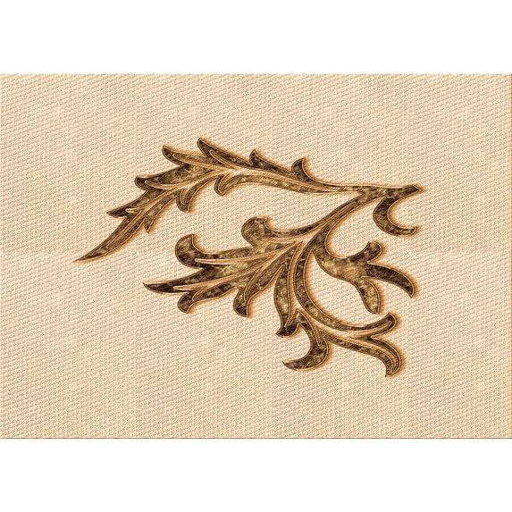Ahgly Company Indoor Rectangle Patterned Bronze Brown Area Rugs, 5' x 8'