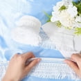 thumbnail image 4 of 1set 5 Yards 7cm Wide Embroidered Fringe Ribbon White Boho Fringe Tassel Trim Polyester Crochet Lace Fabric Edge Trim for Sewing Trimming Curtain Blanket Hanging Rugs Clothing Home Decor White, 4 of 9