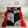 thumbnail image 2 of Manfei Love Heart Print 2pcs Bedding Comforter Set,Animal Print Twin Comforter Sets,Valentine's Day Breathable Bedding Set,Luxury Girls Bedroom Decor,Reversible, 2 of 8