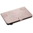thumbnail image 3 of Galaxy Tab E 9.6" (SM-T560/T561) Case, Allytech Embossed with Butterfly Series Folio Stand Wallet Case with Cards/Cash Holder for Samsung Galaxy Tab E 9.6-inch (NOT for SM-T560NU), Rosegold, 3 of 7