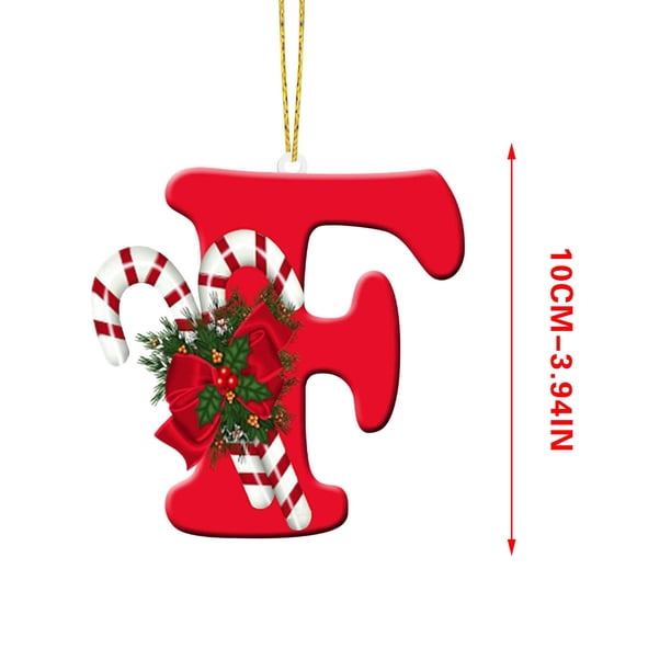 Decoraciones Del Árbol de Navidad Decoración Del Árbol de Navidad de 26 Letras Decoración Del Árbol de Navidad Colgante Decoración Del Árbol de Navidad Personalizada