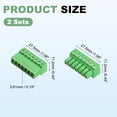 thumbnail image 2 of Uxcell 1 Set 7 Pin 3.81mm Pitch PCB Mount Screw Terminal Block Connector, Right Angle Pluggable Phoenix Plug for DIY Electronics Audio Power Modules 26-16AWG Cable, 2 of 7