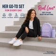 thumbnail image 7 of Real Love Girls Jogger Set Lightweight Fleece Zip Up Hoodie Sweatshirt and Sweatpants 2 Piece, 7 of 7