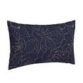 thumbnail image 2 of Bixox Gloss Outline Navy Dark Blue Printed Pillow Protector,Super Soft Ideal for Home,Guests,Rentals - 20"x30", 2 of 8