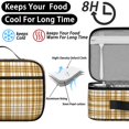 thumbnail image 4 of Yellow and White Checkered Pattern Insulated Lunch Bag Teens,Bento School Lunch Bag for Teens for Work,Picnic or Travel 10.6x7.7x4.3 Inches,12 Can Capacity, 4 of 6