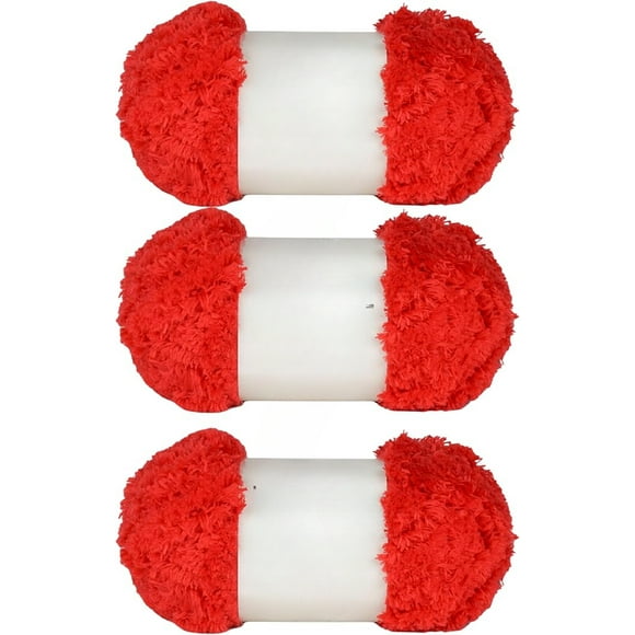 Fluffy Bulky Yarn – Super Soft Chunky Fuzzy Blanket Weight # 5 Yarn for Knitting Crocheting Crafting