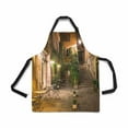 thumbnail image 2 of ASHLEIGH European Cityscape Old Courtyard in Rome Italy Home Kitchen Apron for Women Men with Pockets, Unisex Adjustable Bib Apron for Cooking Baking Gardening, 2 of 2