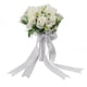 thumbnail image 1 of Ramos de boda ramo de flores artificiales de seda para novia, boda, fiesta e iglesia, color blanco, 1 of 10