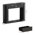 thumbnail image 4 of Wirrytor Mid-Century Modern Fluted Console Table with 2 Drawers, Narrow Entryway Table with Storage Shelf, Accent Sofa Table for Living Room, Black, 4 of 7