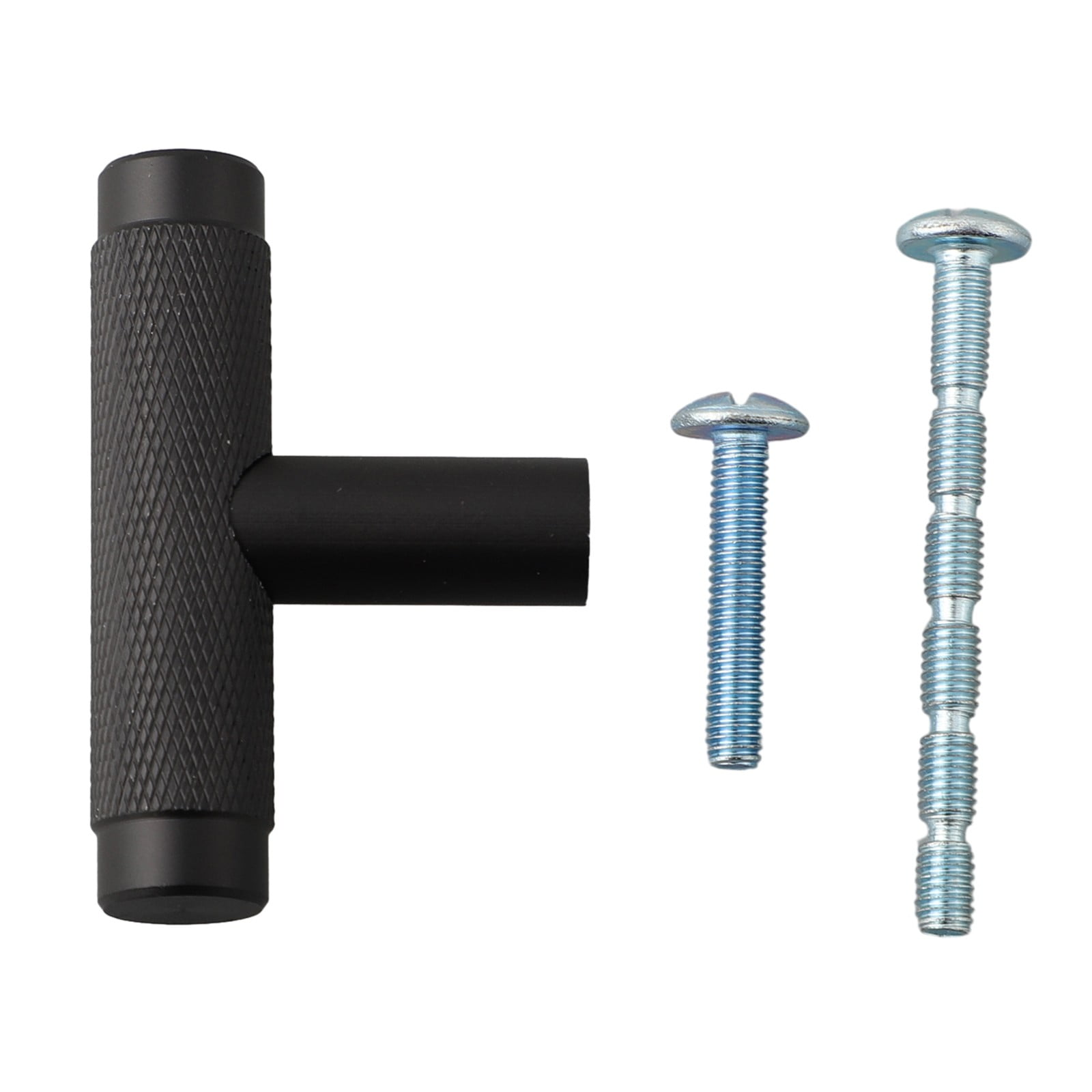 CHENGSI for Premium Aluminum Alloy T Bar Knobs for Kitchen Cabinet Doors Drawers Cupboards Modern Hardware Pull Handles Black 50mm Length 10 Pack