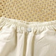 thumbnail image 4 of Babcutegg Kid Girls Pants Back to School Wear Elastic Waist Side Pockets School Uniform for Kids Beige Size 6, 4 of 5