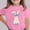 Pink, variant on Amidoa Summer Girls Short Sleeve Graphic Crewneck Cute Easter Shirts Pullover Tees