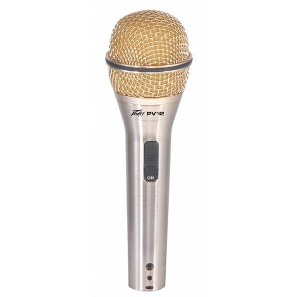 Peavey Pvi 2 Micro Dynamique Cardioïde Vocal Doré avec Câble XLR et Clip