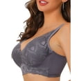 thumbnail image 4 of Agnes Orinda Women's Plus Size Comfortable Soft Push Up Lingerie Embroidery Lace Bralette, 4 of 7