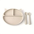 thumbnail image 5 of Mother And Baby Supplies, Toddler Plates, Silicone Infant And Toddler Eating Set, Cat Design 3/4/5pcs Set, Baby Silicone Cutlery, Toddler Eating Cutlery, Dividers Under Plates With Suction Cups To Pr, 5 of 5