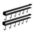 thumbnail image 2 of 2 piezas de soporte para tazas debajo del gabinete, soporte para tazas, ganchos para colgar utensilios de cocina Negro, 2 of 9