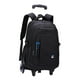 thumbnail image 3 of Mochila con ruedas, portátil, de nailon, para negocios, viajes de noche, para hombre Azul 6 ruedas, 3 of 9