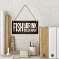 thumbnail image 2 of Wood Hanging Decor Sign Fish-Eat-Sleep-Repeat Hanging Wooden Door Sign Rustic Signs For Front Door Living Room Wall Farmhouse Porch Home Decor 12 X 6 Inch, 2 of 7