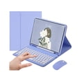 thumbnail image 1 of Funda para iPad con teclado y ratón desmontables, color morado, 1 of 8