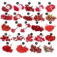 thumbnail image 4 of Injueey Craft Mixed Red Artificial Flower Cherry Stamen Berries Bundle DIY Christmas Wedding Cake Caja de regalo Decoración Flores artificiales Tipo20 6 piezas Injueey HA002022-20, 4 of 5
