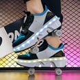 thumbnail image 6 of Kids Teen Wheels Shoes with Lights Women Men Rechargeable Roller Skates Shoes Retractable Wheels Shoe LED Flashing Sneakers for Girls Boys Gift, 6 of 12