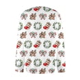thumbnail image 6 of Women's Casual Fashion Long-Sleeved Top Christmas Print Cardigan with Button-Front for Holiday and Everyday Casual Wear,White,S, 6 of 6