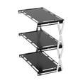 thumbnail image 1 of koolsoo Camping Folding Storage Rack Desktop Stable Outside for Fishing Hiking Beach Three Layers, 1 of 9