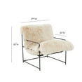 thumbnail image 4 of TOV Furniture Kimi Natural Genuine Sheepskin Chair, 4 of 9