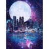Cuadros Decorativos 5D DIY Luna completo redondo taladro diamante pintura artesanía imagen hogar pared decoración JShteea Nuevos Originales