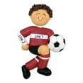 thumbnail image 4 of Ornaments by Elves Personalized Brunette Boy Soccer Player in Red Uniform Ornament 2024 .25lbs, 4 of 10