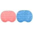 thumbnail image 7 of 2 Pcs Bath Massage Pad Back Scrubber Back Brush Exfoliate Feet Scrubber with Suction Cups TPR Blue Pink, 7 of 7