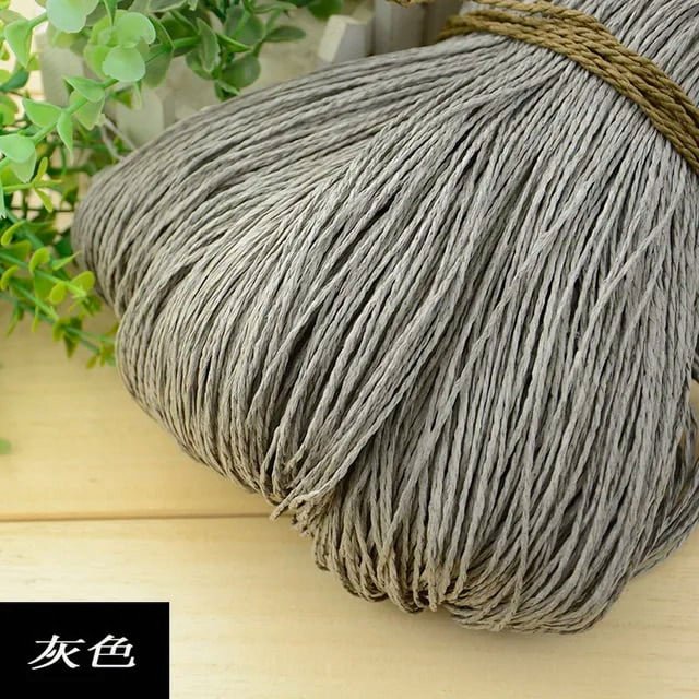 500g Summer Raffia Yarn Crochet Natural Paper Straw Threads Handcrafts For DIY Knitting Hat Handbag Purse Basket Rattan Material