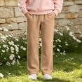 thumbnail image 6 of Jalioing Straight Leg Sweatpants for Girls Solid Color Comfy Athletic Pants Elastic Waist Casual Sport Pants with Pocket, 6 of 8