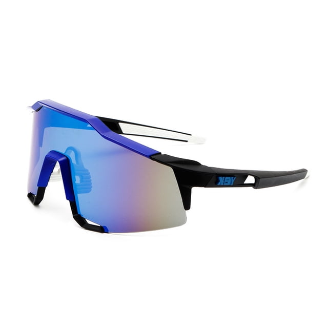 Gafas de ciclismo - Gafas de sol para uso en exteriores--Montura azul y chip azul oso de fresa Electrónica