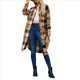 thumbnail image 1 of Chaqueta de Franela A Cuadros de Larga para Mujer, de Otoño, con Botones, Estilo Camisa Larga, de Gran Tamaño. Color Caramelo M, 1 of 9
