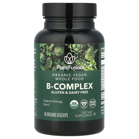 PlantFusion Organic Vegan B-Complex, 60 Organic VegCaps