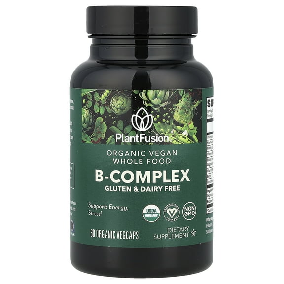 PlantFusion Organic Vegan B-Complex, 60 Organic VegCaps