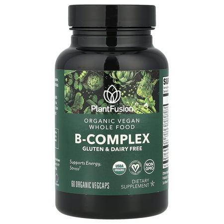 PlantFusion Organic Vegan B-Complex, 60 Organic VegCaps
