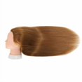 thumbnail image 5 of Mannequin Head with 80% Human Hair Cosmetology Mannequin Head Doll Head for Hair and Makeup Practice Head (#27 Brown No Makeup), 5 of 8