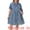 Blue Snow Wash, variant on DARING DIVA Stylish Plus Size Denim Babydoll Pockets Dress 4X Black
