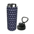thumbnail image 2 of Fotbe Purple and Blue Squares Pattern 18 Oz Sports Insulated Kettle Vacuum Cup Stainless Steel Travel Mug Cup Thermal Flask,Insulated Kettle for Cycling Gym Basketball Outdoor, 2 of 7