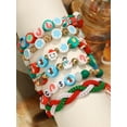 thumbnail image 6 of Sunyuer 6pcs Christmas Bracelets for Women Clay Beaded Cute Xmas Tree Snowman Santa Charm Bracelet Set Holiday Christmas Jewelry Gifts Stocking Stuffers, 6 of 7