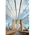 thumbnail image 2 of Blaustein, Alan 17x24 Black Ornate Wood Framed with Double Matting Museum Art Print Titled - Brooklyn Bridge, 2 of 4