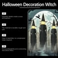 thumbnail image 6 of 3 Witches Halloween Decorations Outdoor, 5 Ft Halloween Light-Up Witches, Halloween Yard Decorations with LED Lights, Voice Control Witch Glowing Head Waterproof for Outside Home Party Decor, 6 of 9